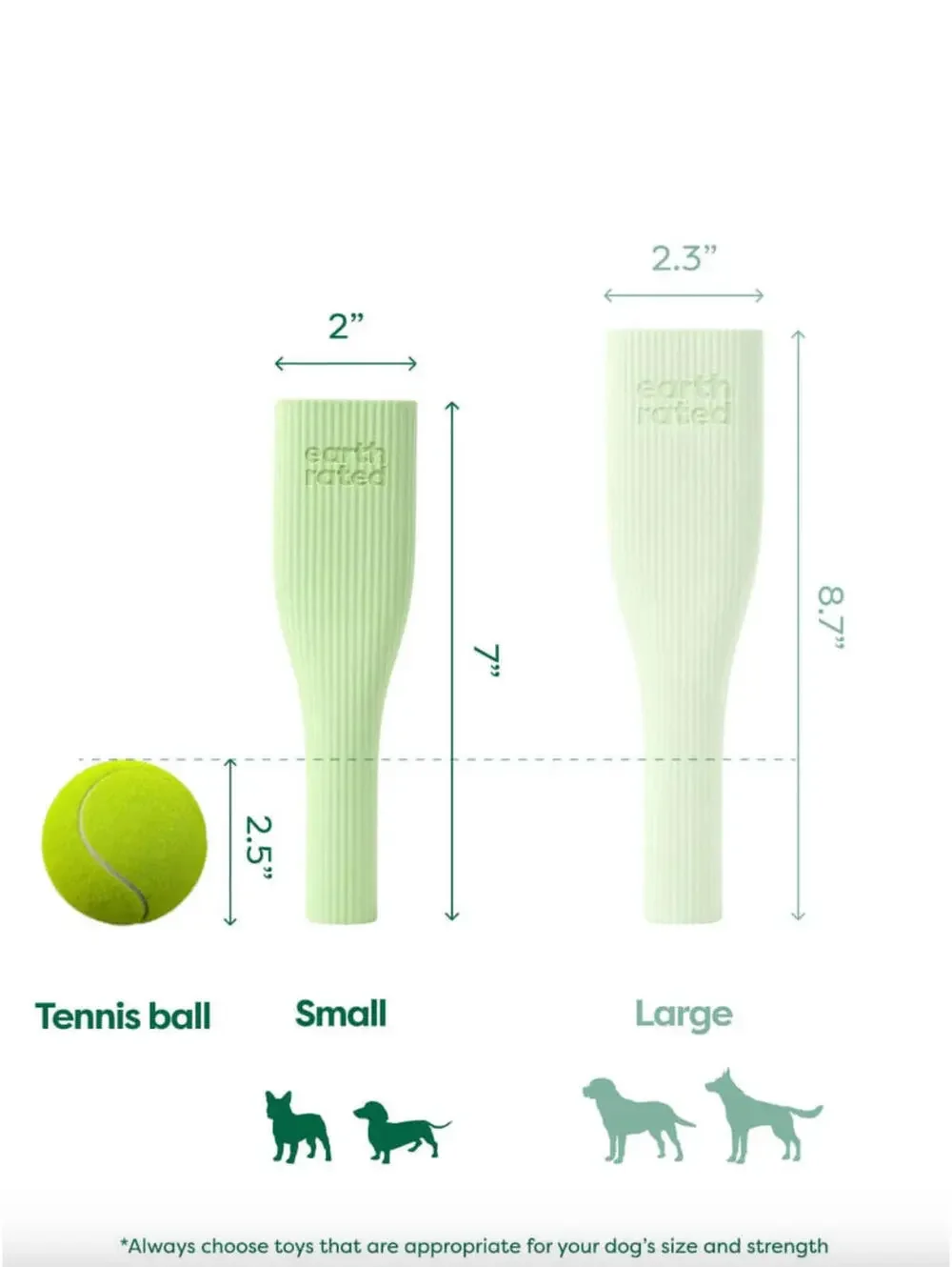 (RGB4) Earth Rated Natural Rubber Small Chew Dog Toy Treat Dispenser Puzzle NWT